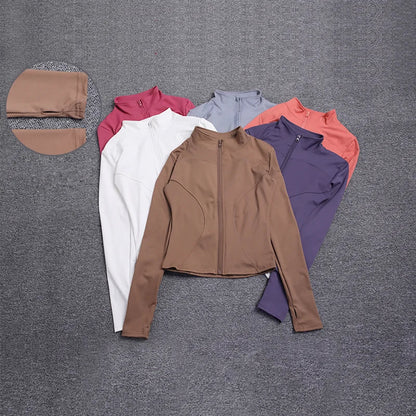 Women's Sport Jacket Long Sleeve Polyester For Gym Training Yoga - Merch Gone Viral