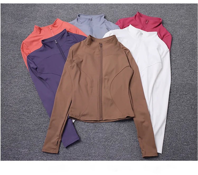 Women's Sport Jacket Long Sleeve Polyester For Gym Training Yoga - Merch Gone Viral