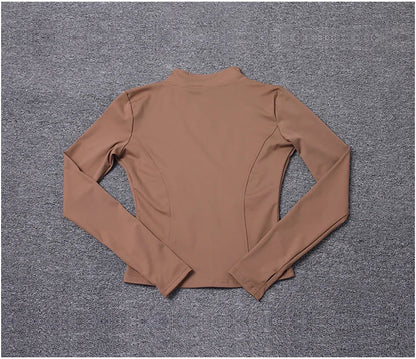 Women's Sport Jacket Long Sleeve Polyester For Gym Training Yoga - Merch Gone Viral