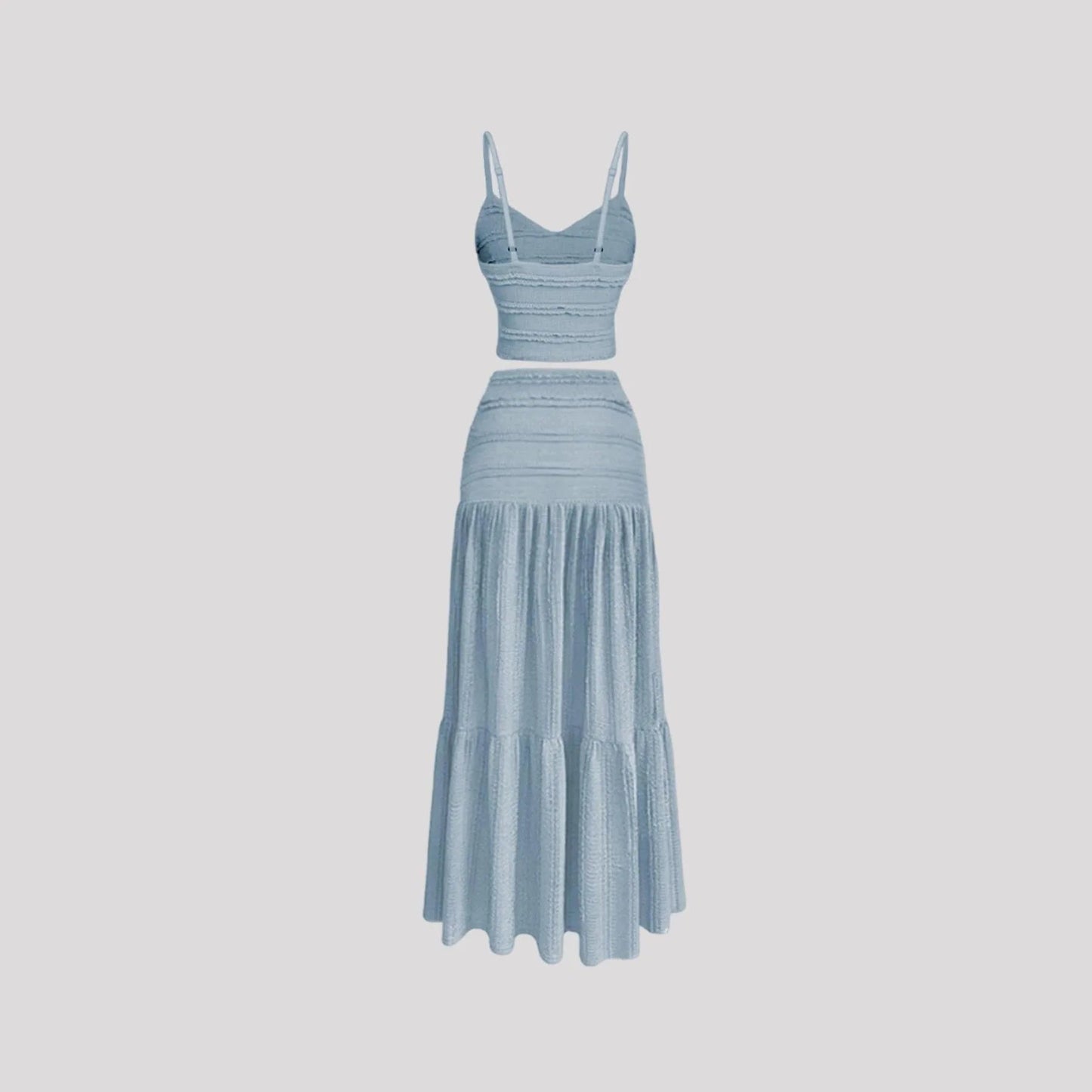 Women’s Strap Top And Half Skirt Set Polyester Korean Party Fit - Merch Gone Viral