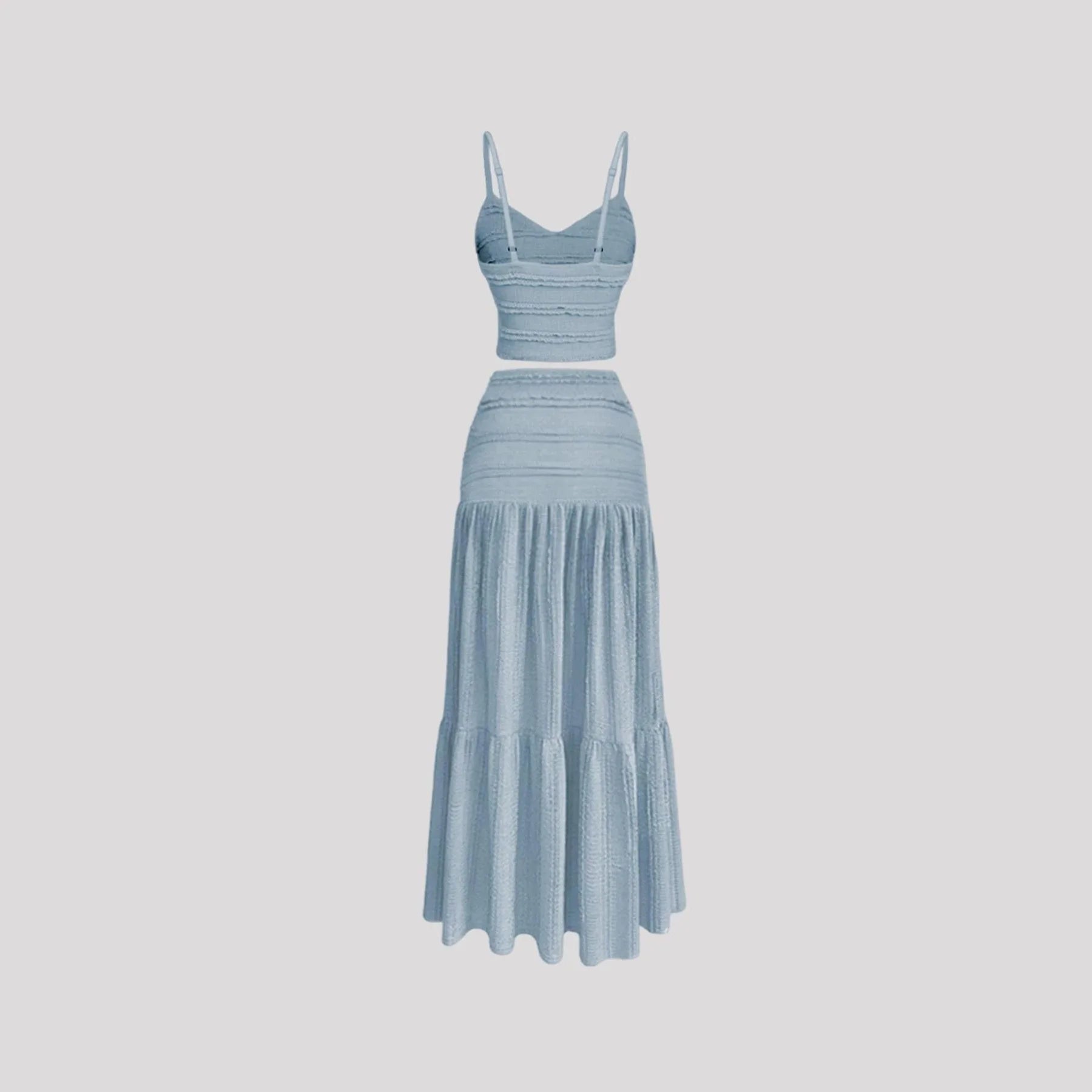Women’s Strap Top And Half Skirt Set Polyester Korean Party Fit - Merch Gone Viral