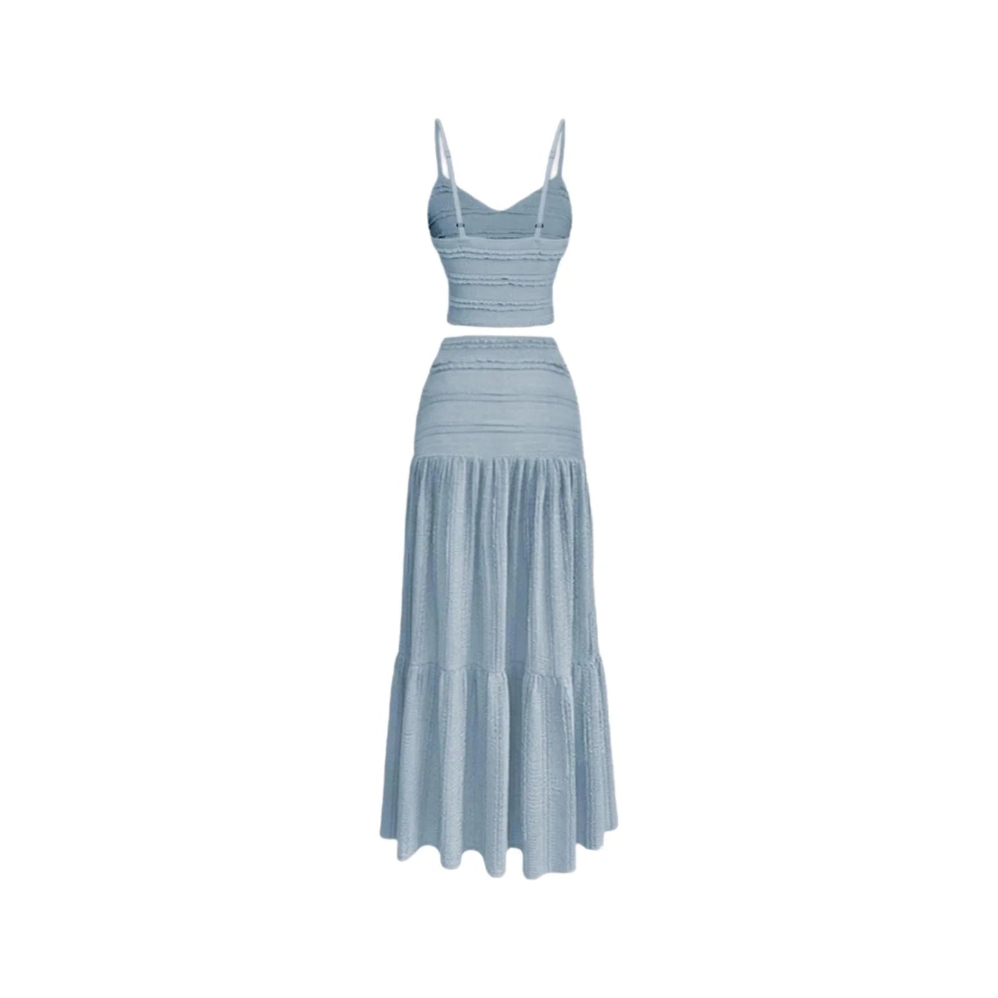 Women’s Strap Top And Half Skirt Set Polyester Korean Party Fit - Merch Gone Viral