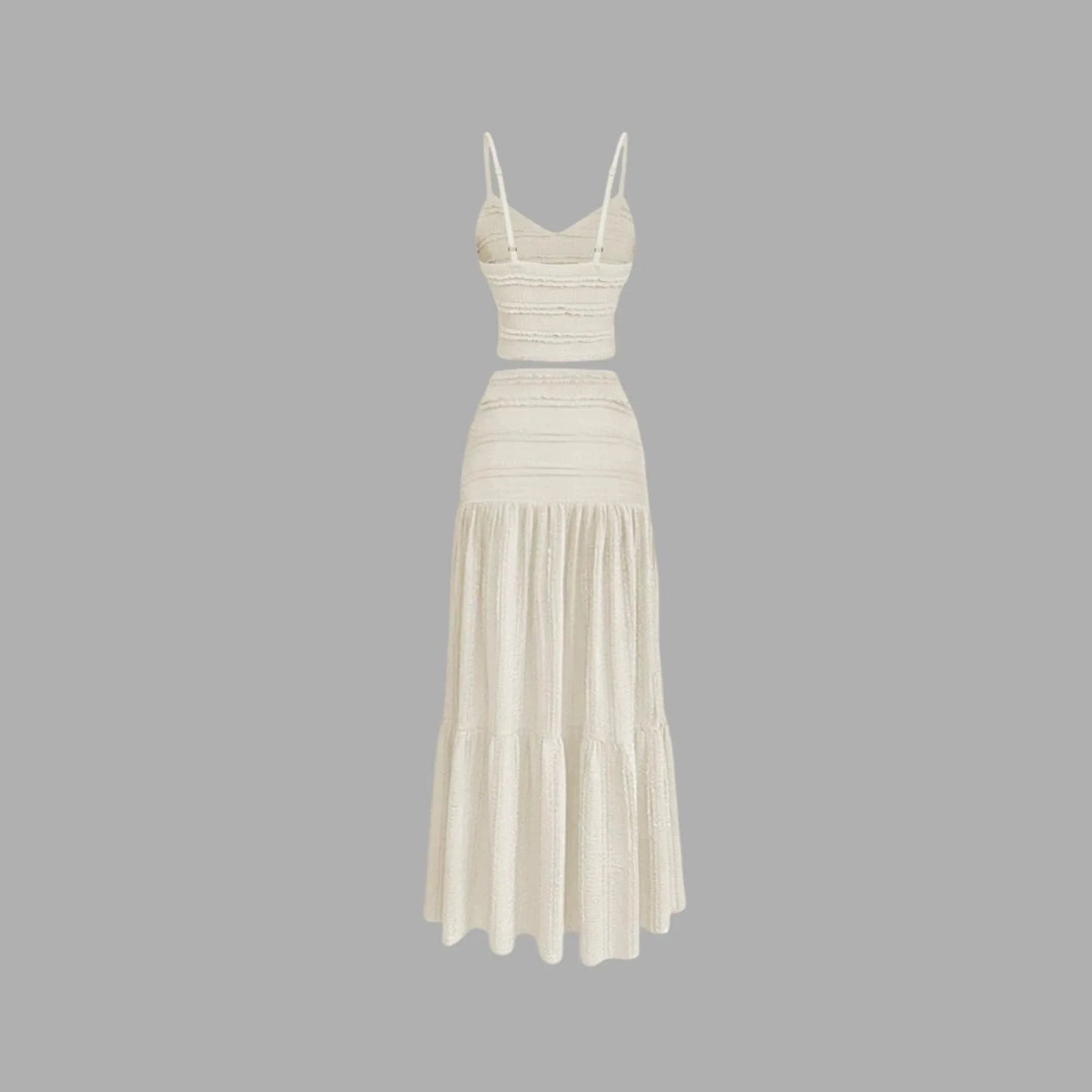 Women’s Strap Top And Half Skirt Set Polyester Korean Party Fit - Merch Gone Viral