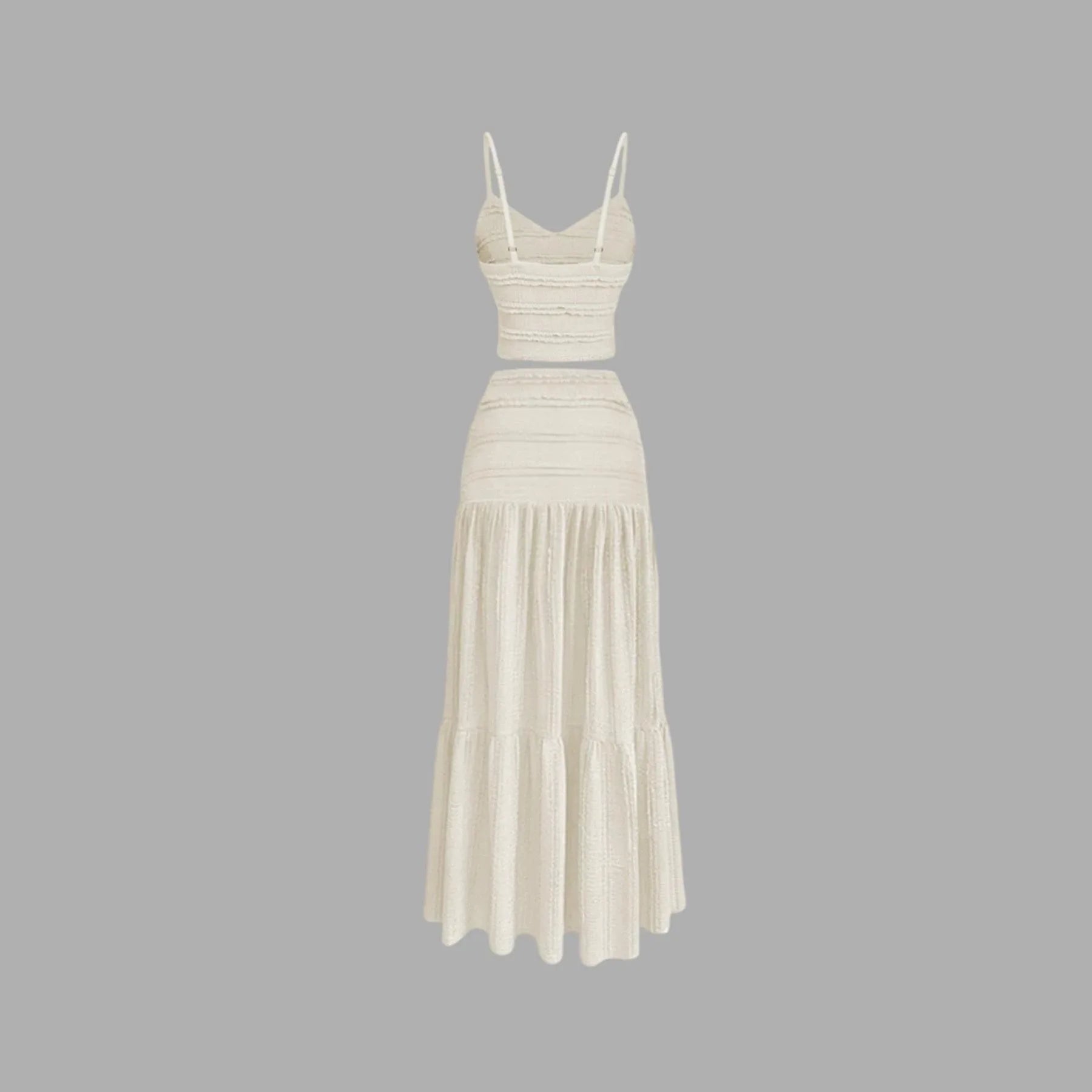 Women’s Strap Top And Half Skirt Set Polyester Korean Party Fit - Merch Gone Viral