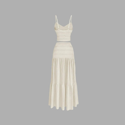 Women’s Strap Top And Half Skirt Set Polyester Korean Party Fit - Merch Gone Viral