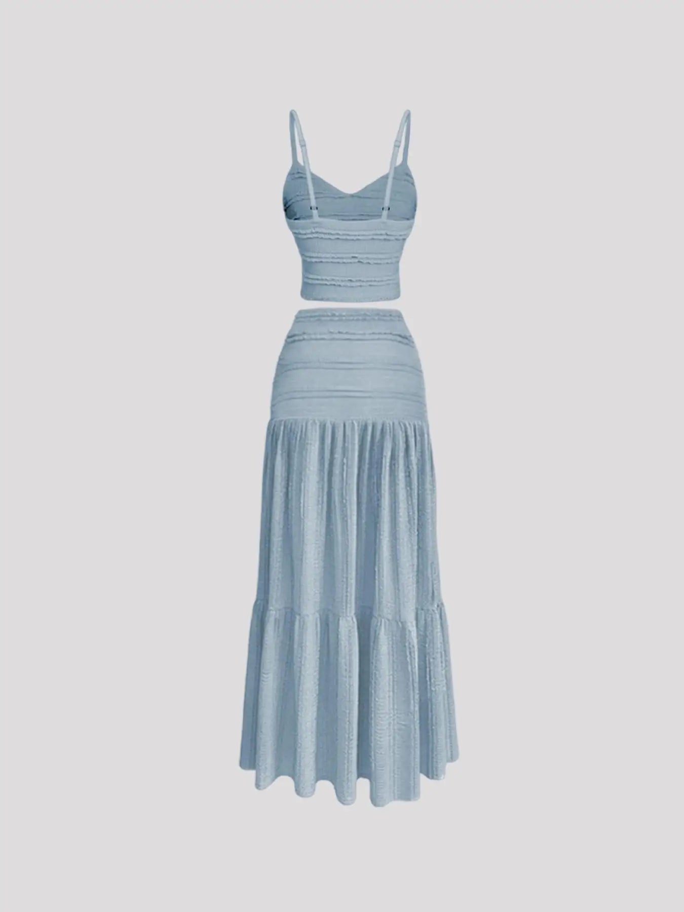 Women’s Strap Top And Half Skirt Set Polyester Korean Party Fit - Merch Gone Viral