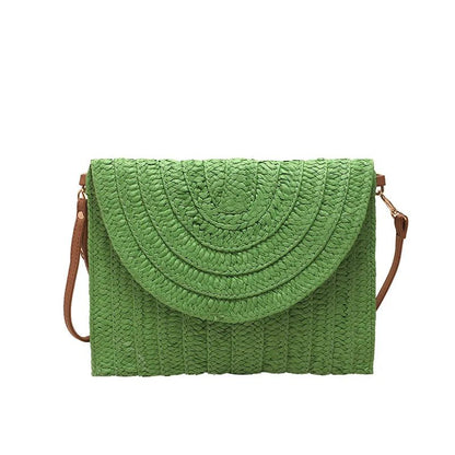 Women’s Straw Woven Shoulder Crossbody Bag Handcrafted Envelope Beach Purse - Merch Gone Viral