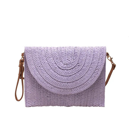 Women’s Straw Woven Shoulder Crossbody Bag Handcrafted Envelope Beach Purse - Merch Gone Viral