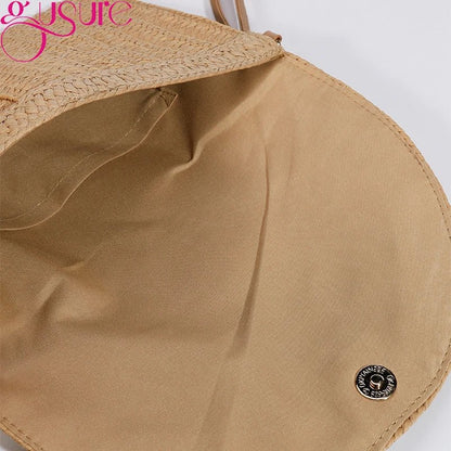 Women’s Straw Woven Shoulder Crossbody Bag Handcrafted Envelope Beach Purse - Merch Gone Viral