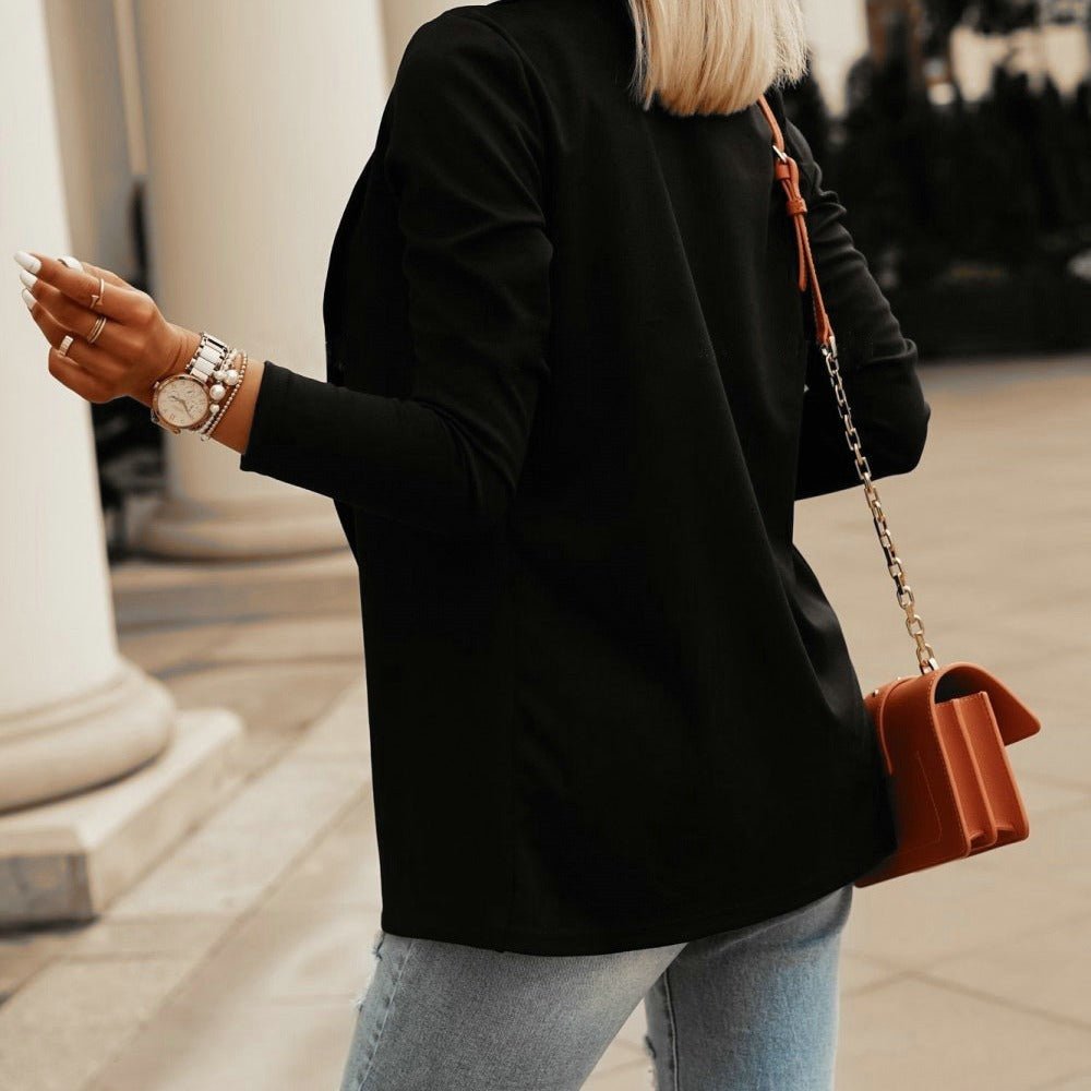 Women's Versatile Tailored Business Blazer - Slim Fit Long Sleeve Jacket - merch gone viral.