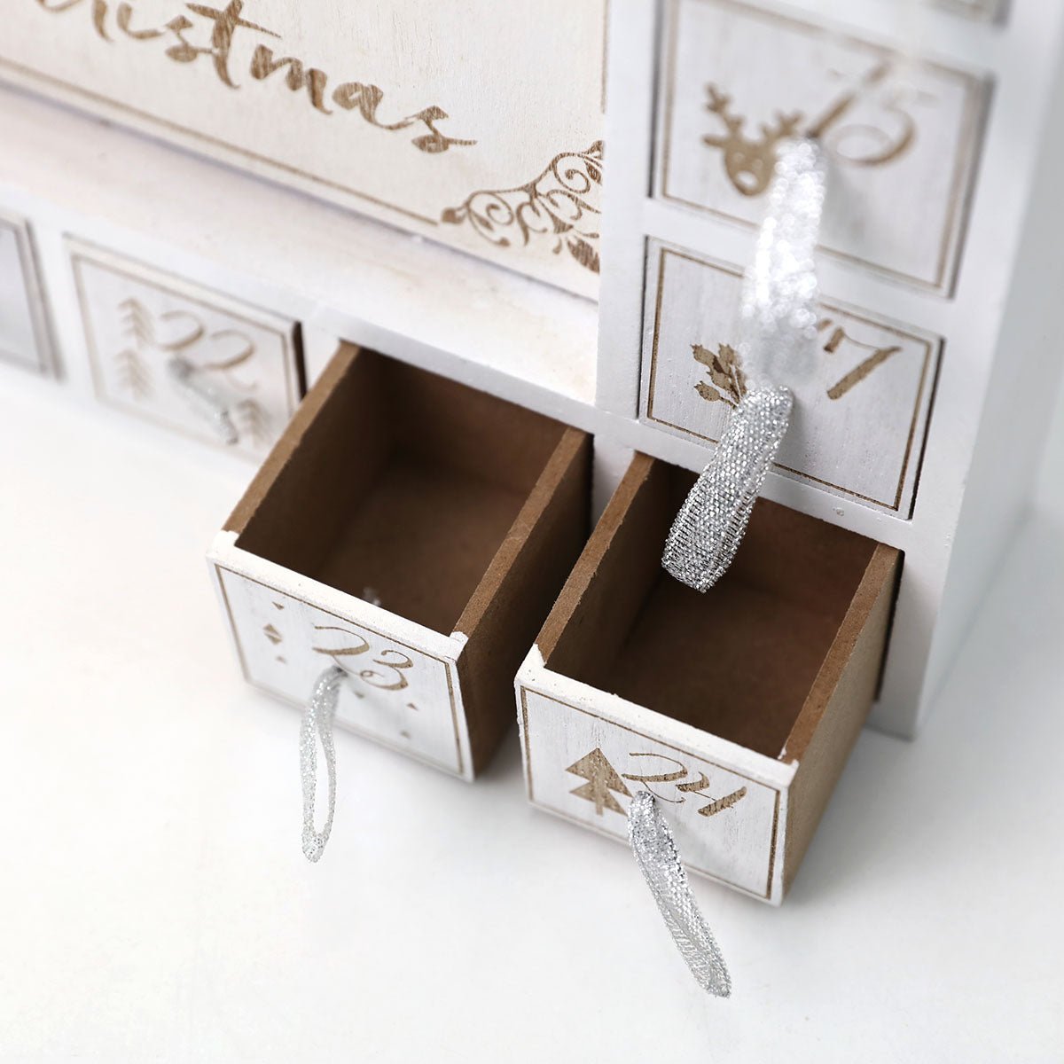 Wooden Christmas Advent Calendar With LED Lights For Home Decor - Merch Gone Viral