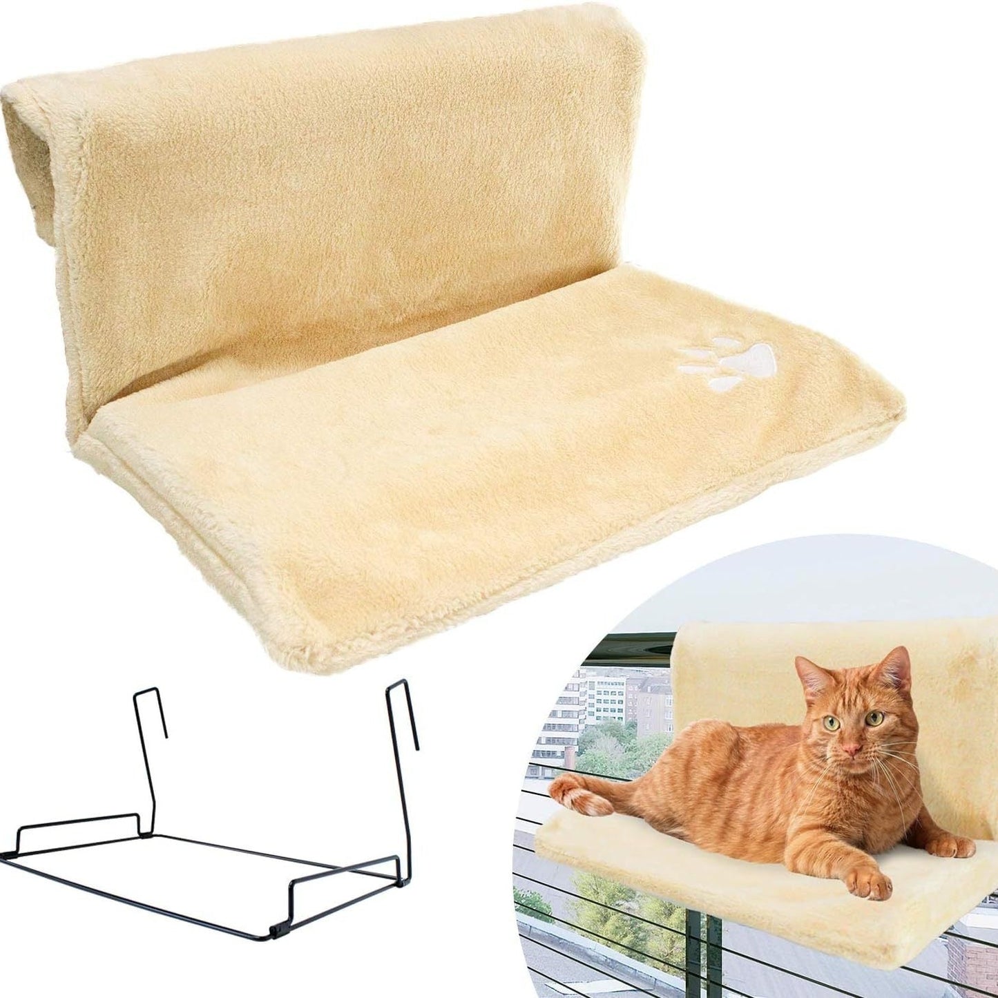 Your Cat Will Love This Plush Lamb Or Rabbit Fur Hammock Nest Bed For Ultimate Cozy Luxury. - merch gone viral.