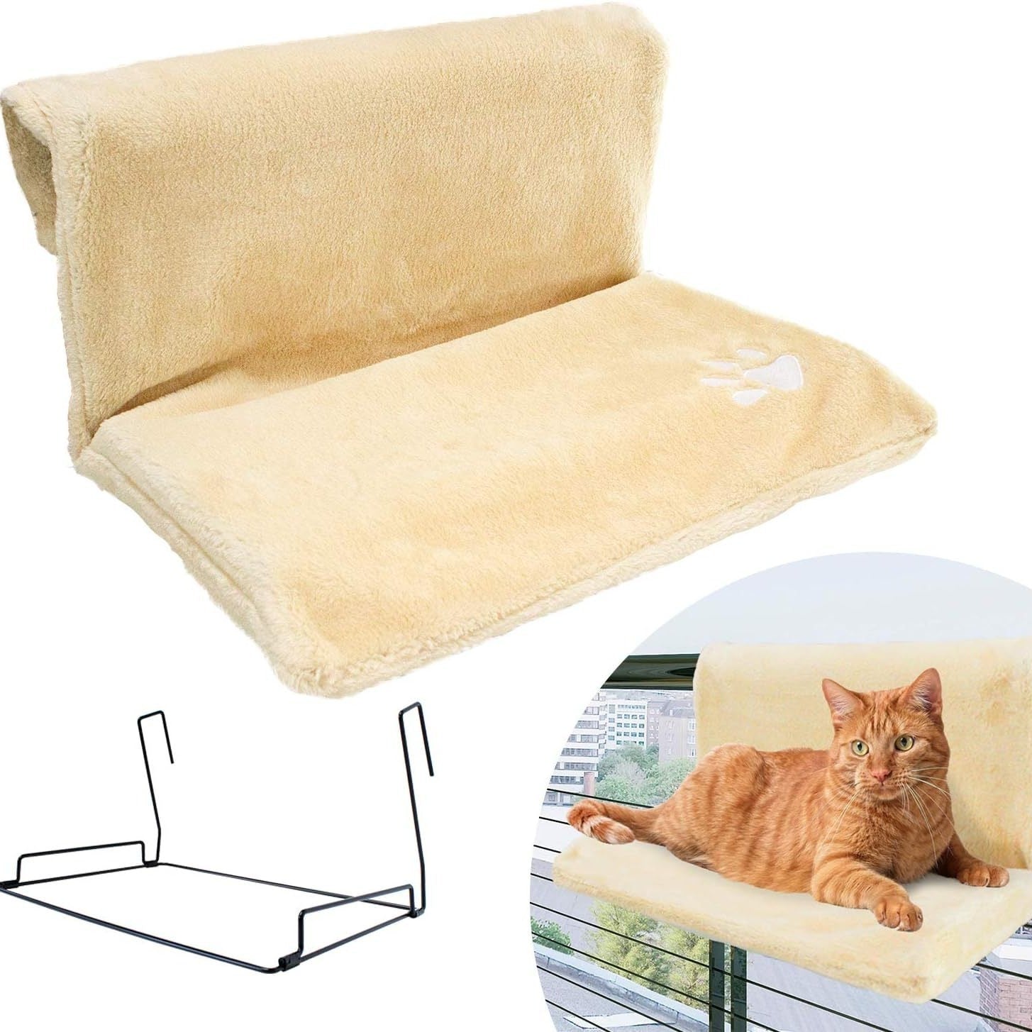 Your Cat Will Love This Plush Lamb Or Rabbit Fur Hammock Nest Bed For Ultimate Cozy Luxury. - merch gone viral.