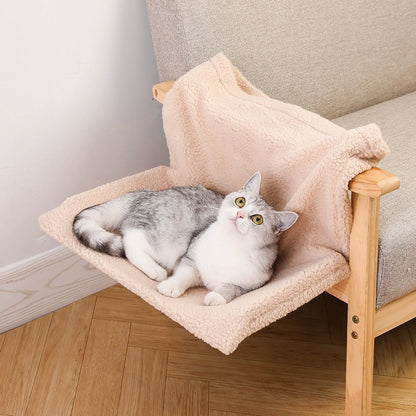 Your Cat Will Love This Plush Lamb Or Rabbit Fur Hammock Nest Bed For Ultimate Cozy Luxury. - merch gone viral.