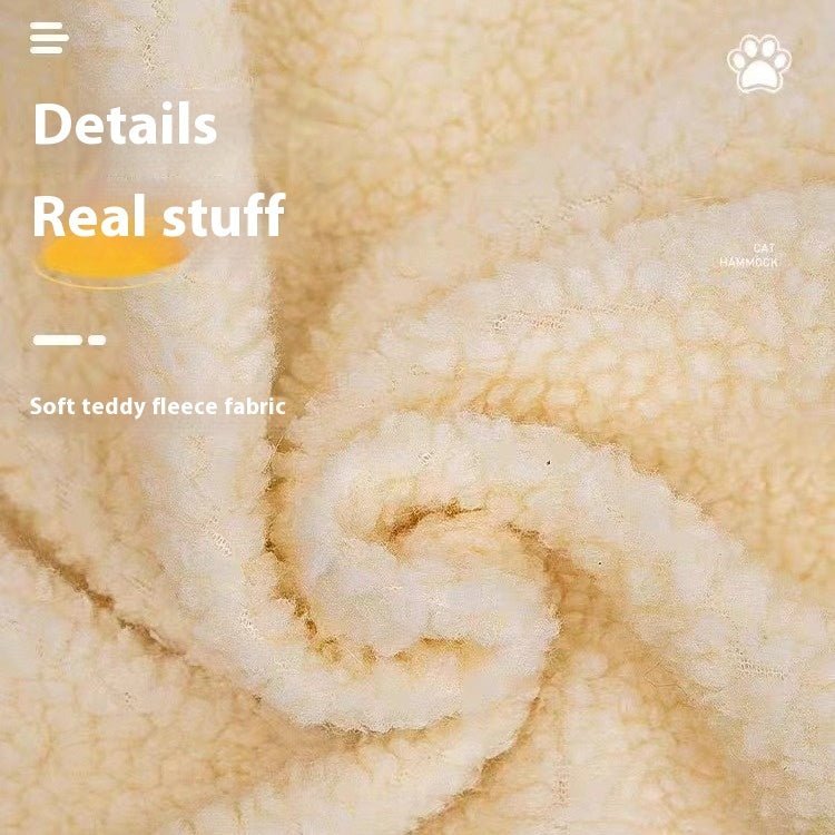 Your Cat Will Love This Plush Lamb Or Rabbit Fur Hammock Nest Bed For Ultimate Cozy Luxury. - merch gone viral.