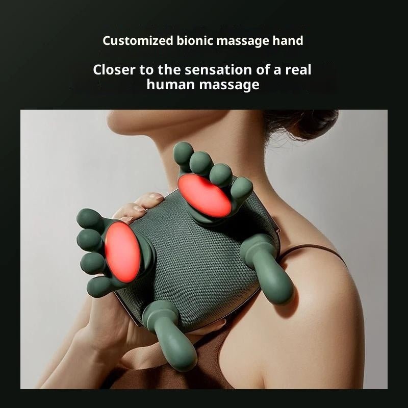 Your Must Have USB Neck Massager With Timing Function Delivers Spa Worthy Relief For Whole Family Premium Dark Green. - merch gone viral.