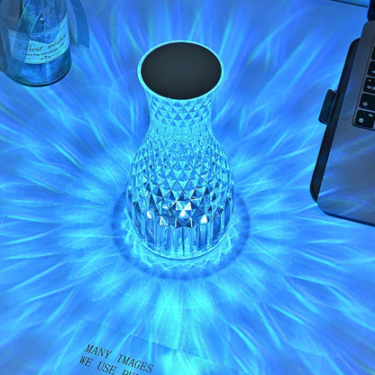 Your Perfect Luxury Crystal Vase Lamp Sits By Your Bedside With USB Charging And Diamond Glow. - merch gone viral.
