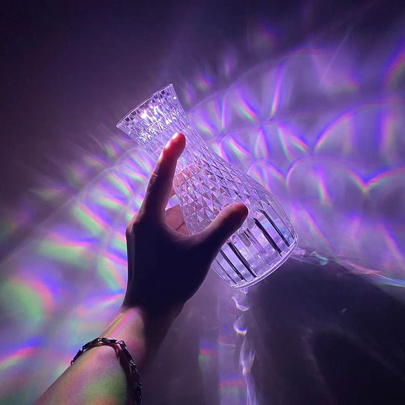 Your Perfect Luxury Crystal Vase Lamp Sits By Your Bedside With USB Charging And Diamond Glow. - merch gone viral.